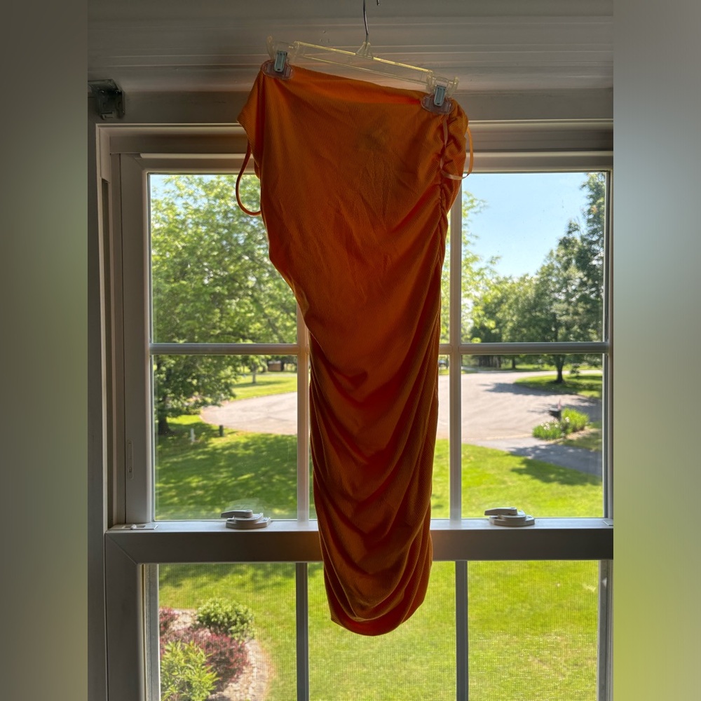Princess Polly Asymmetrical Orange Dress - Picture 2 of 2